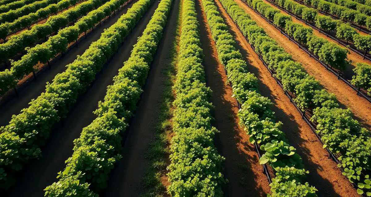 Cover crop management for vineyard IPM strategy Green cover crops planted between vineyard rows demonstrating integrated pest management through cover crop selection and soil health practices.