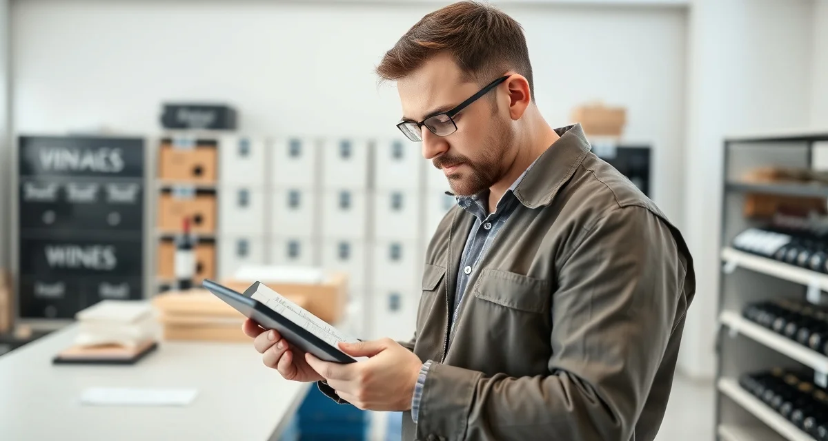 Digital compliance management for vineyards Vineyard compliance software interface displaying regulatory records and audit documentation for winery management.