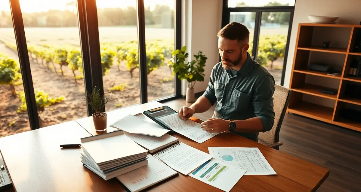 Legal spray record requirements for vineyard operations Vineyard manager reviewing spray log records and pesticide application documentation required for legal compliance