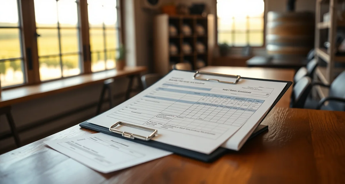 WSDA Vineyard Pesticide Application Records Washington vineyard spray records and WSDA compliance documentation forms organized on clipboard for Walla Walla wine region management